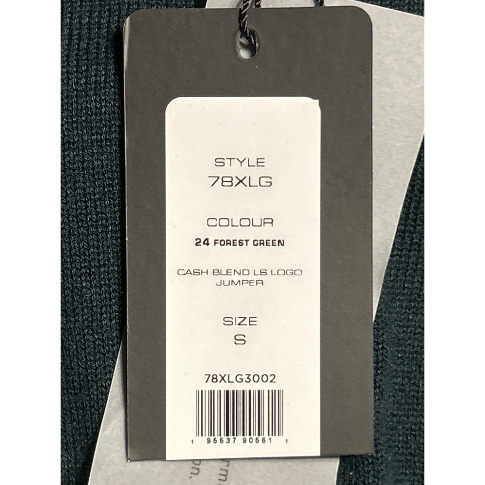 FRENCH CONNECTION Cash Blend Logo Jumper Forrest Green Le Weekend Size Small NWT - Picture 9 of 10